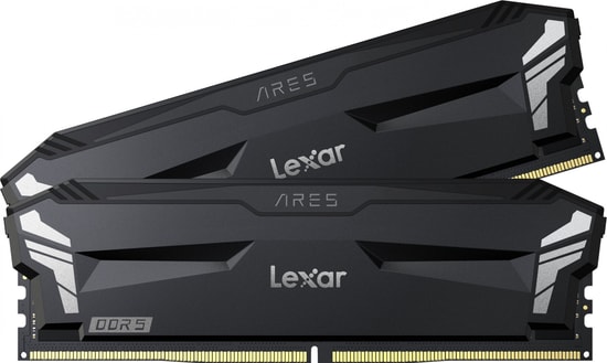 Lexar Ares 32GB (2x16GB) DDR5 6000MHz CL30 RAM (LD5U16G60C300A-RGD) - Soğutuculu, UDIMM, 1.35V 288 Pin, Siyah Dual Paket