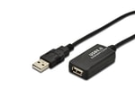 Digitus DA-70130-4 USB 2.0 Uzatma Kablosu (5 Metre Siyah) - USB A Erkek/Dişi, 480Mbps Veri Aktarımı