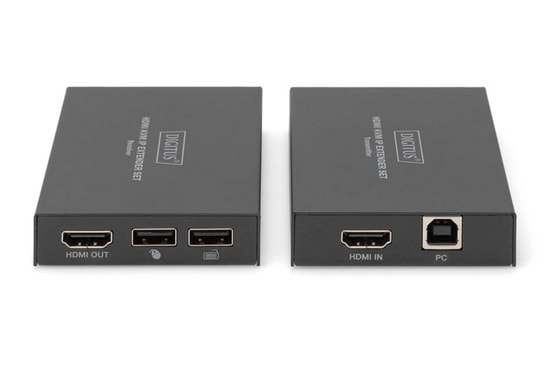 Digitus DS-55507 150m HDMI KVM Sinyal Uzatma Cihazı (IP) - Full HD 1080p, KVM Fonksiyonlu, CAT6, Alıcı ve Verici Dahil