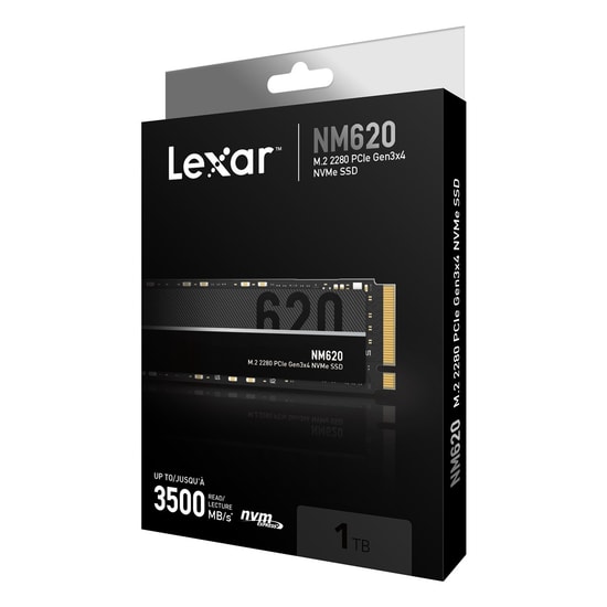 Lexar NM620X 1TB NVMe PCIe Gen3x4 M.2 SSD (LNM620X001T-RNNNG) - 3500MB/s Okuma, 3000MB/s Yazma, 3D NAND, M.2 2280