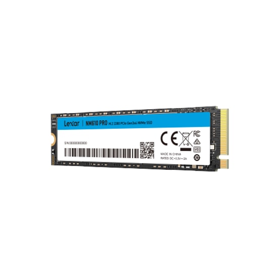 LEXAR NM610PRO 500GB PCIe Gen3x4 NVMe M.2 SSD (LNM610P500G-RNNNG) - 3300MB/s Okuma / 1700MB/s Yazma, TLC NAND