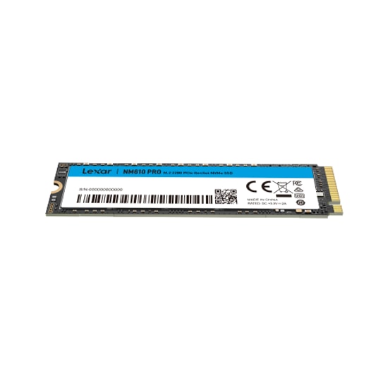 LEXAR NM610PRO 500GB PCIe Gen3x4 NVMe M.2 SSD (LNM610P500G-RNNNG) - 3300MB/s Okuma / 1700MB/s Yazma, TLC NAND