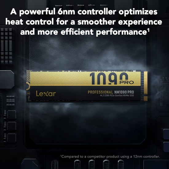 Lexar NM1090 PRO 2TB PCIe Gen5x4 NVMe M.2 SSD (LNM109P002T-RNNNG) - 14000MB/s Okuma, 13000MB/s Yazma, 3D TLC NAND