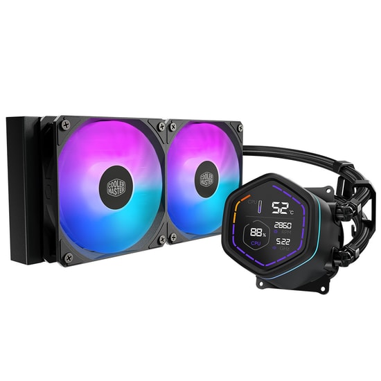Cooler Master MasterLiquid Core Nex Digital 240 Siyah ARGB Sıvı Soğutucu (MLX-D24M-A18PA-RD) - 240mm, LED Gösterge