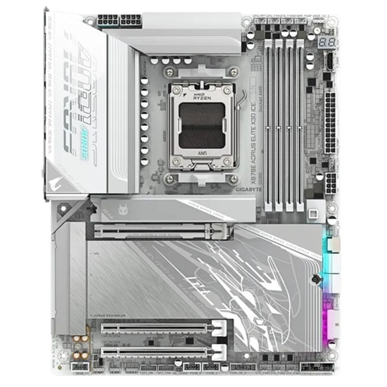 Gigabyte X870 AORUS ELITE X3D ICE AM5 DDR5 ATX Anakart - PCIe 5.0, Wi-Fi 7, 2x USB4, 4x M.2, HDMI, 5G LAN, Bluetooth 5.4