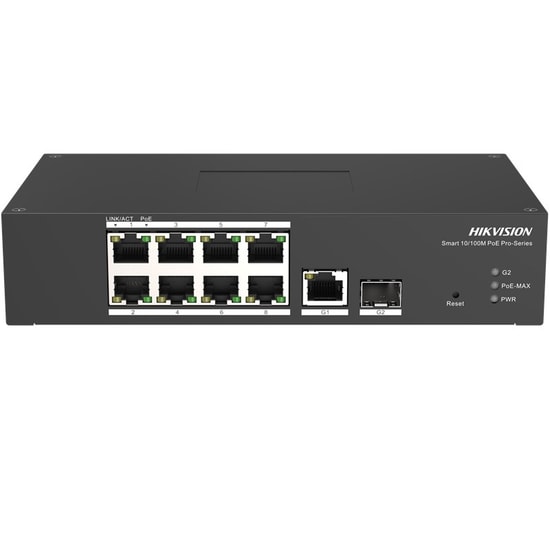 Hikvision DS-3T1310P-SI/HS Yönetilebilir Endüstriyel PoE Switch - 8x100Mbps, 110W PoE, 1xGb SFP+1xGb RJ45 Uplink