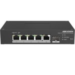 Hikvision DS-3T1306P-SI/HS Smart Endüstriyel PoE Switch - 4x100Mbps PoE+, 60W PoE Bütçe, 1xGb SFP+1xGb RJ45 Uplink