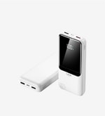 LinkTech LPB-EF95 Strong 22.5W 18000mAh Beyaz Powerbank - Çevre Dostu, 5V/3A Hızlı Şarj, Akıllı LED Ekran, USB-C, USB-A
