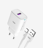 LinkTech C306 Safe 22.5W Beyaz Hızlı Şarj Adaptörü (LSC-C306) - Type-C Kablo, PD3.0, QC 3.0 Hızlı Şarj, PPS, Auto ID