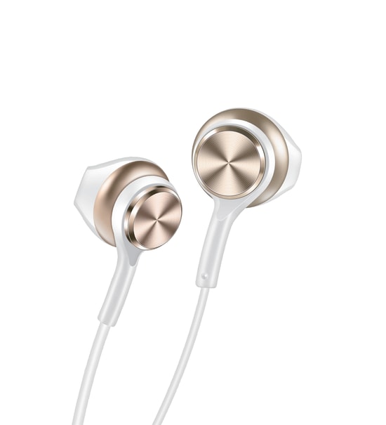 LinkTech LHF-H70 Mikrofonlu Yüksek Baslı Altın Kulak İçi Kulaklık - HD Ses, 10mm Dinamik Sürücü, 120cm Kablo 3.5mm Jak