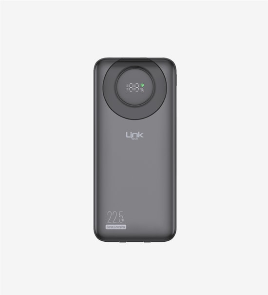 LinkTech LPB-P221 Strong 10000mAh 22.5W Siyah Powerbank - 2 USB Çıkış, Lightning, Hızlı Şarj, Type-C, Kompakt Tasarım