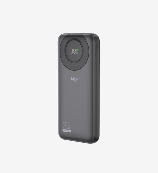 LinkTech LPB-P221 Strong 10000mAh 22.5W Siyah Powerbank - 2 USB Çıkış, Lightning, Hızlı Şarj, Type-C, Kompakt Tasarım