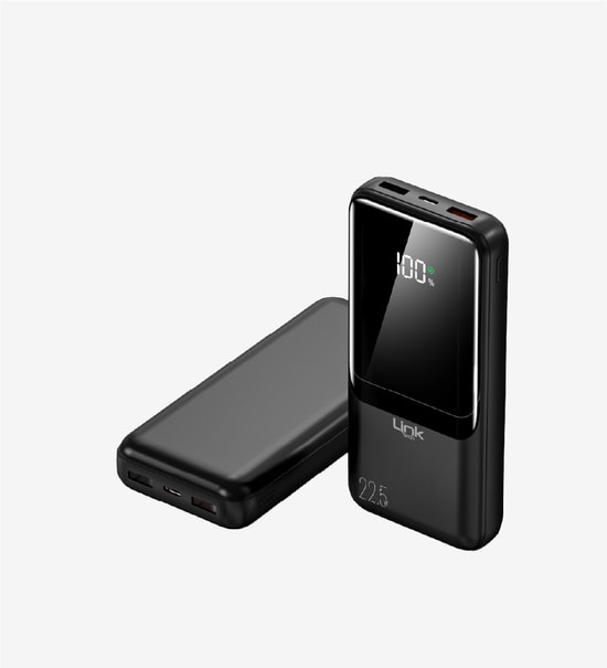 LinkTech LPB-EF95 Strong 22.5W 18000mAh Siyah Powerbank - 5V/3A Hızlı Şarj, Akıllı LED Ekran, USB-C, USB-A