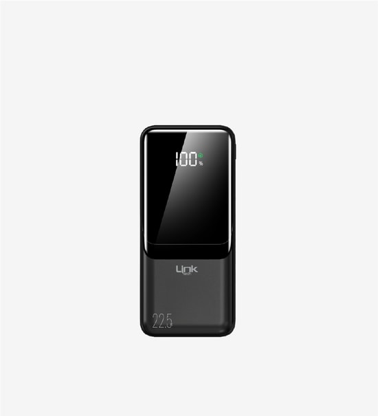 LinkTech LPB-EF95 Strong 22.5W 18000mAh Siyah Powerbank - 5V/3A Hızlı Şarj, Akıllı LED Ekran, USB-C, USB-A