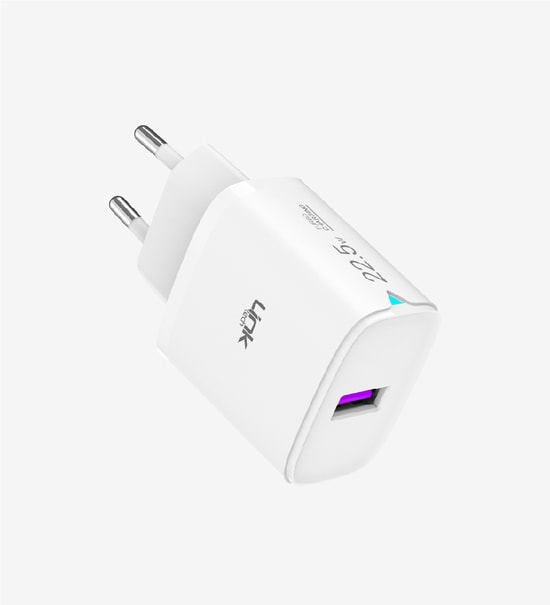 LinkTech C306 Safe 22.5W Siyah Hızlı Şarj Adaptörü (LSC-C306) - Type-C Kablo, PD3.0, QC 3.0 Hızlı Şarj, PPS, Auto ID