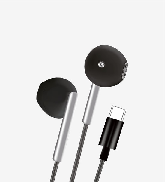 LinkTech H46 Siyah Kulak İçi Tip-C Kablolu Mikrofonlu Kulaklık (LHF-H46) - HD Hi-Fi Ses, Gürültü Engelleme, 120cm kablo