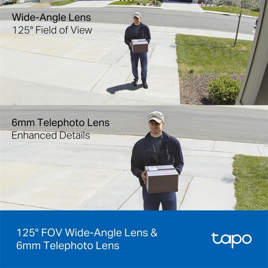TP-Link Tapo C246D 2K 3MP Çift Lensli Speed Dom Kamera - 2.8mm Lens, 6mm Telefoto, 3DNR, WiFi, 12m IR, Çift Yönlü Ses