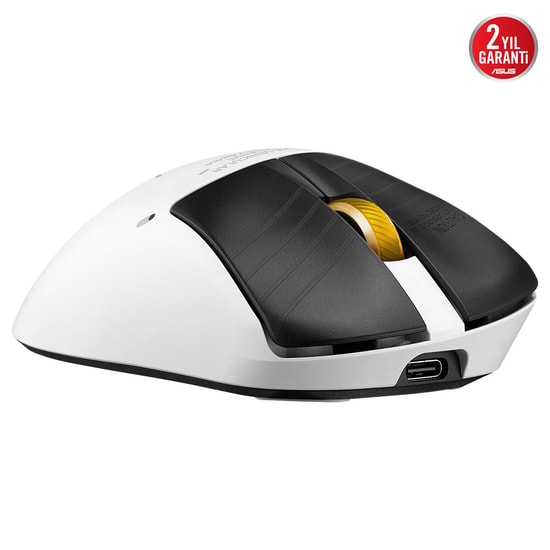 ASUS ROG Keris II Origin KJP Beyaz Kablosuz Oyuncu Mouse - 42000 DPI, RGB, Hafif Tasarım, Micro Switch, 90MP04L0-BMUA10