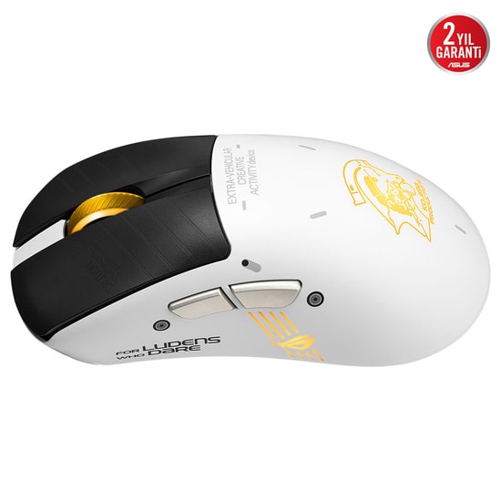 ASUS ROG Keris II Origin KJP Beyaz Kablosuz Oyuncu Mouse - 42000 DPI, RGB, Hafif Tasarım, Micro Switch, 90MP04L0-BMUA10