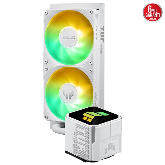 ASUS TUF Gaming LC III 240 ARGB Beyaz Sıvı Soğutucu (90RC01J2-B0EAY0) - 2x120mm Fan, Aura Sync, 6 Yıl Garanti