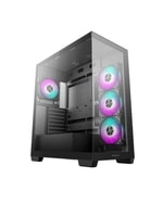 DeepCool CG580-4F Siyah Mid-Tower ATX Oyuncu Kasası - 4x Fan, Temperli Cam, 360mm Radyatör Desteği, Geniş İç Hacim