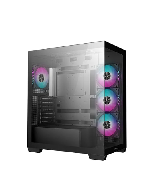 DeepCool CG580-4F Siyah Mid-Tower ATX Oyuncu Kasası - 4x Fan, Temperli Cam, 360mm Radyatör Desteği, Geniş İç Hacim