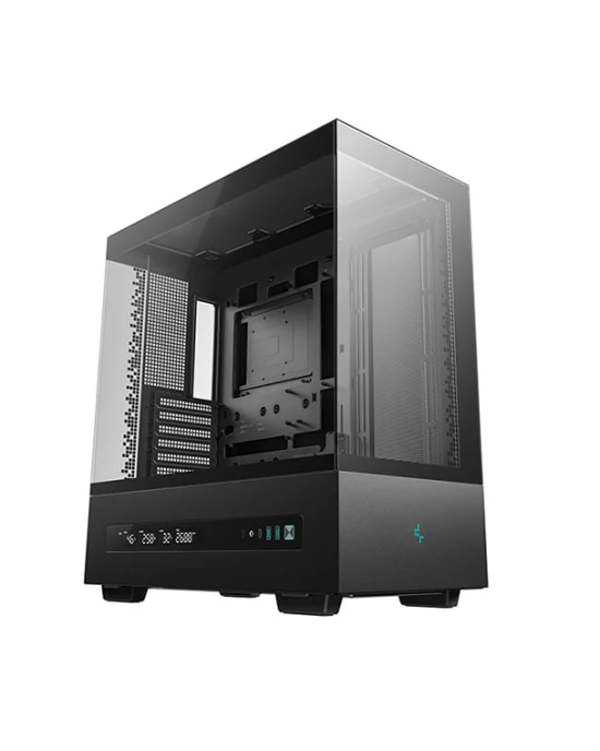 DeepCool CH690-DIGITAL Siyah Mid-Tower ATX Kasa - Dijital Ekran, Geniş İç Hacim, Hava ve Sıvı Soğutma Desteği, Cam Panel