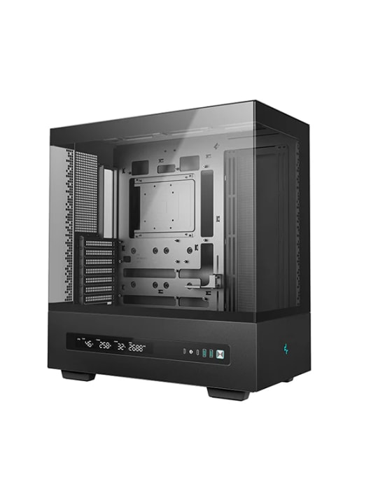 DeepCool CH690-DIGITAL Siyah Mid-Tower ATX Kasa - Dijital Ekran, Geniş İç Hacim, Hava ve Sıvı Soğutma Desteği, Cam Panel