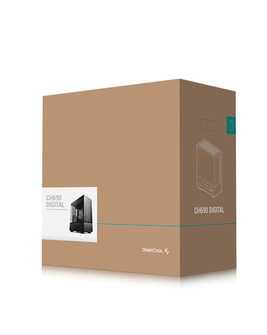 DeepCool CH690-DIGITAL Siyah Mid-Tower ATX Kasa - Dijital Ekran, Geniş İç Hacim, Hava ve Sıvı Soğutma Desteği, Cam Panel