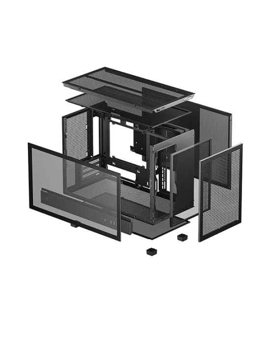 DeepCool CH260 Siyah Mid-Tower Micro-ATX Oyuncu Kasa - Full Mesh, 360mm Radyatör Desteği, Arka Panel Kablo Yönetimi