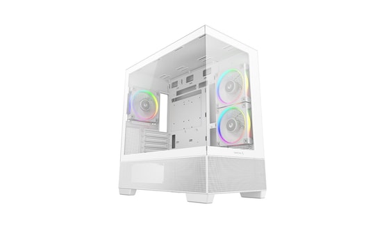 DeepCool CG380-3F-WH Beyaz Micro-ATX Oyuncu Kasası - 3x ARGB Fan, Mesh Ön Panel, Temperli Cam Yan Panel, USB-C ve USB-A