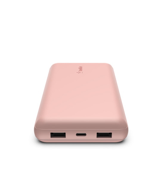 Belkin BoostCharge BPB012 20000mAh 15W Pembe Powerbank - 2 USB-A, 1 USB-C, Rose Gold, 78 Saat Ekran Süresi