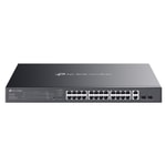 TP-Link Omada ES228GMP 24 Port Gigabit PoE Switch - Yönetilebilir, 384W PoE+, 2 Uplink, 2 SFP, Metal Kasa, Rackmount