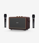 LinkTech LPS-M407 Premium Retro Mikrofonlu Kahverengi Bluetooth Hoparlör - 50W, TWS, USB/TF Kart, Type-C, 6000mAH Pil