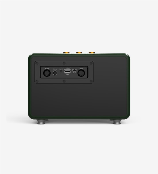 LinkTech LPS-M407 Premium Retro Mikrofonlu Kahverengi Bluetooth Hoparlör - 50W, TWS, USB/TF Kart, Type-C, 6000mAH Pil