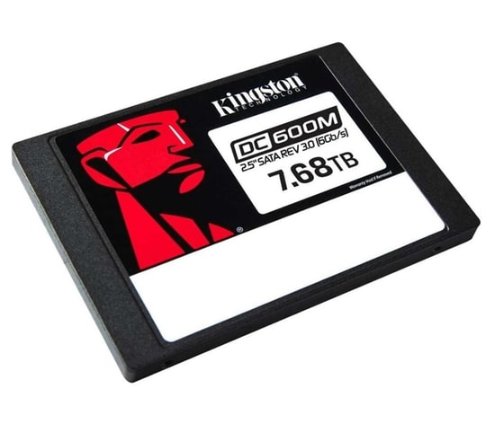 Kingston DC600M 7.68TB Enterprise SATA 2.5" SSD (SEDC600M/7680G) - 560/530MB/s Okuma/Yazma, PLP, Veri Merkezi SSD