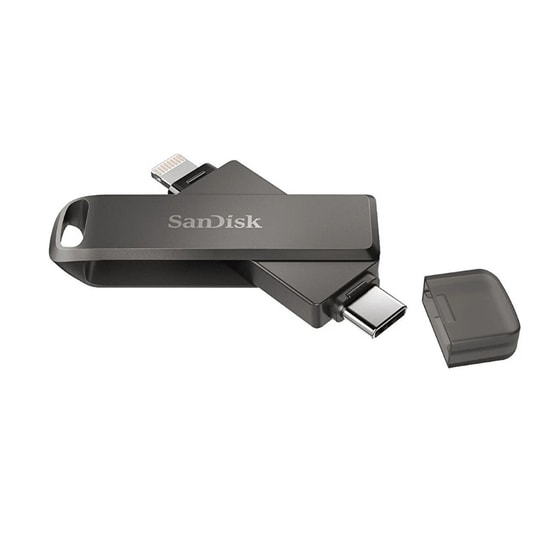 SanDisk iXpand Lıxe 64GB USB-C Lightning Flash Bellek (SDIX70N-064G-GN6NN) - USB 3.2 Gen1, Gri, Hızlı Aktarım, NAND, OTG