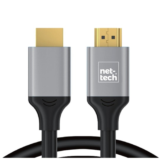 Nettech NT-HD01 4K Plastik 150cm HDMI Kablo (Siyah) NT-100949 - 1.5M, Yüksek Çözünürlük, Dayanıklı Örgü Yapı
