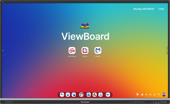ViewSonic IFP5551 55" 4K İnteraktif Ekran - NFC Destekli, Android, 50 Dokunmatik Nokta, USB-C 70W PD, EPEAT Silver