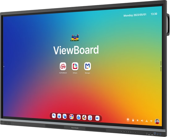 ViewSonic IFP5551 55" 4K İnteraktif Ekran - NFC Destekli, Android, 50 Dokunmatik Nokta, USB-C 70W PD, EPEAT Silver