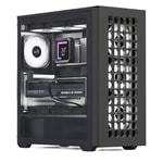 Aerocool D502A ARGB Siyah ATX Kasa (AE D502A BK) - Mesh Ön Panel, Temperli Cam, 4x12cm ARGB Fan, USB-C, PSU Yok