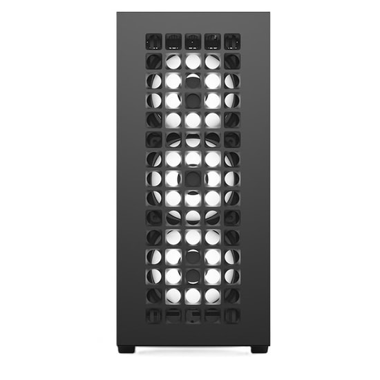 Aerocool D502A ARGB Siyah ATX Kasa (AE D502A BK) - Mesh Ön Panel, Temperli Cam, 4x12cm ARGB Fan, USB-C, PSU Yok