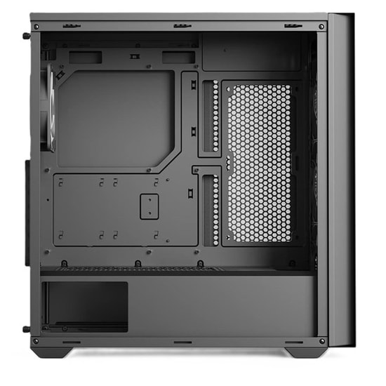 Aerocool D502A ARGB Siyah ATX Kasa (AE D502A BK) - Mesh Ön Panel, Temperli Cam, 4x12cm ARGB Fan, USB-C, PSU Yok