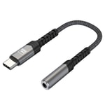 Nettech NT-OT02 Siyah Type-C'den Aux'a Ses Dönüştürücü - Alüminyum Jack, 24 Ay Garanti, 20cm (NT-100948)