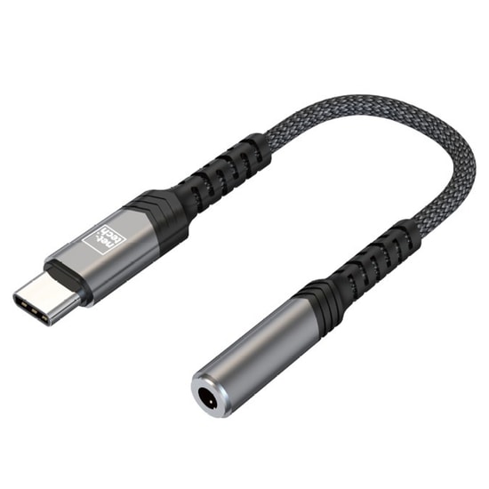 Nettech NT-OT02 Siyah Type-C'den Aux'a Ses Dönüştürücü - Alüminyum Jack, 24 Ay Garanti, 20cm (NT-100948)