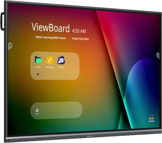 ViewSonic IFP6550-5F 65" ViewBoard 4K İnteraktif Ekran - 40 Nokta Dokunmatik, Android 13, USB-C PD, myViewBoard