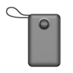 Dexim CZ03 DCA0071 20000mAh 65W PD Powerbank - Dahili Lightning & Type-C Kablo, Hızlı Şarj, LED Gösterge, Siyah