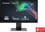 ViewSonic VP2788-5K 27" 5K UHD+ IPS Pivot Monitör - 5120x2880, 75Hz, 5ms, 500cd, Thunderbolt 4, 100W PD, %99 DCI-P3