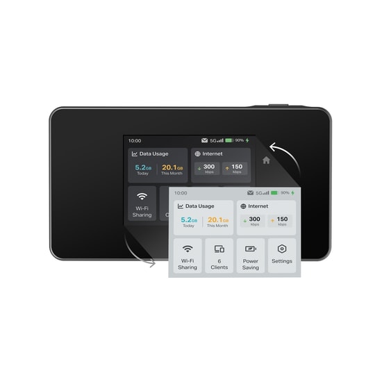 TP-Link M8550 AXE3600 5G Mobile Wi-Fi 6E Modem - Gigabit Router, 3.4Gbps 5G Hızı, Üç Bant, 4700mAh Pil, Touch Ekran, VPN