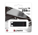 Kingston DataTraveler 70 256GB USB 3.2 Gen 1 Type-C Siyah Flash Bellek (DT70/256GB) - Hızlı, Taşınabilir, Yalın Tasarım